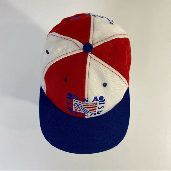 Vintage Nutmeg 1994 TEAM USA World Cup USA 94 Color Block Official Snapback Cap - Picture 4 of 11
